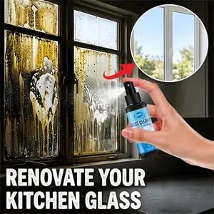 Glass Polish Spray, Multi-Purpose Degreaser for Kitchen Surfaces, Ideal for Stovetops, Ovens, Countertops, Range Hoods, Vents, Sinks, Home Use