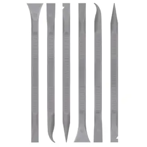 Car Detailing Pick Set for Car Detailing Kit, Safe Automotive Tool Set for Cleaning, Plastic Picks with 6 Cleaning Heads, Interior and Exterior Use, 6 Pack, Grey