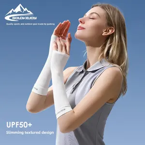 Summer ice silk sunscreen sleeves for men and women outdoor riding non-slip breathable sunshade anti-ultraviolet fashion ice sleeves