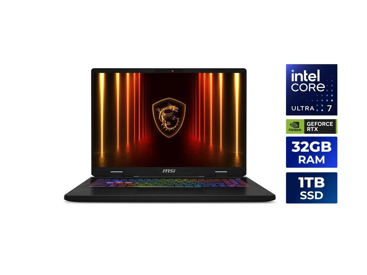 MSI CROSSHAIR A16 Gaming Laptop - 16" QHD+ 240hz - Intel Core Ultra 7 255HX - GeForce RTX 5060 - 32GB DDR5 RAM - 1TB SSD (Crosshair 16 HX AI D2XWFKG-076US )