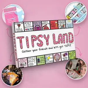 Tipsy Land Party Board Game - A Fun Drinking Game for Friends' Parties