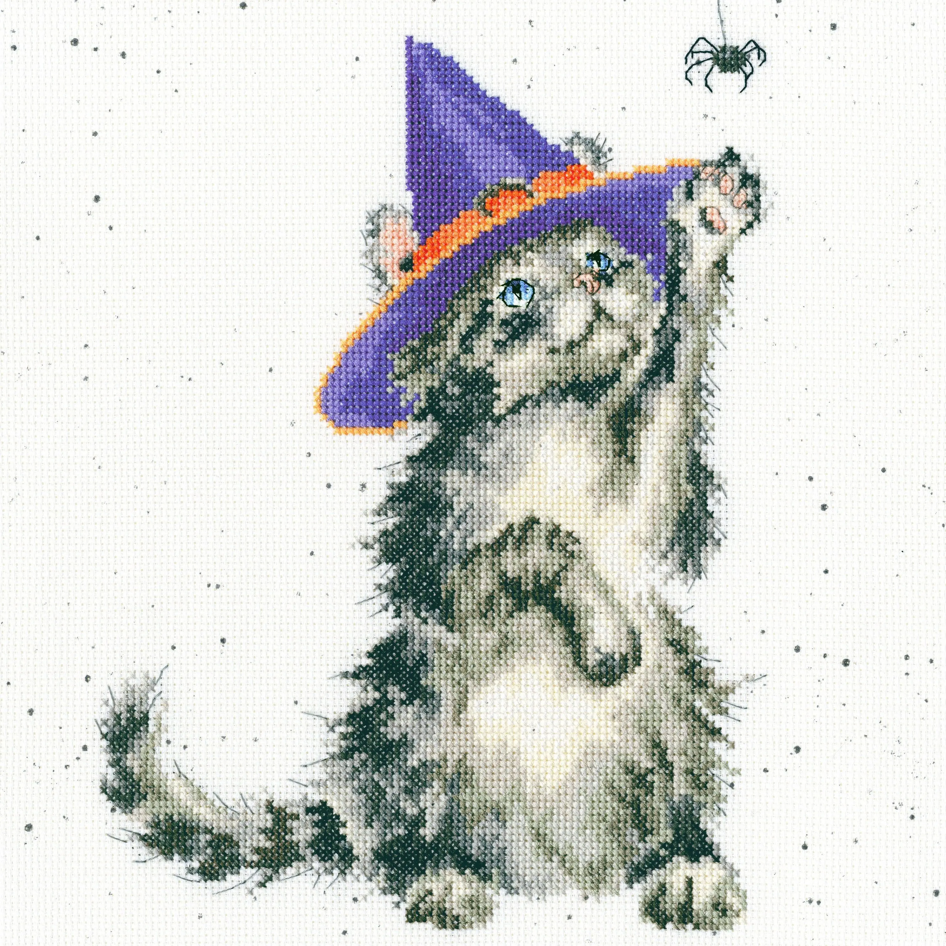 The Witch's Cat Counted Cross Stitch Kit by Bothy Threads XHD105