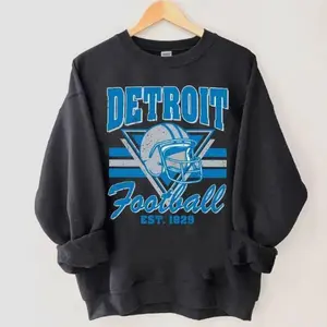 Vintage Style Detr0it Football, Sunday Football, Football Sweatshirt, Game Day Football Shirt, Detroit Football Shirt FN4