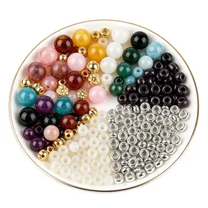 DIY jewelry set, handmade bracelet and necklace making kit, creative craft gift. Cultivates hands-on ability and patience. Very suitable for handmade gifts, birthday presents, party favors and daily wear decoration.