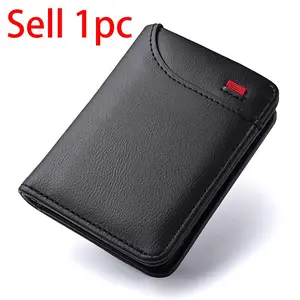 Men's Minimalist Vertical Slim Wallet, Ultra Light Portable Multi Card Bag, Waterproof Anti-Theft Coin Purse, Student Driver License Storage