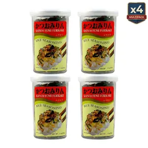 AJISHIMA Katsuo Fumi Furikake Rice Seasoning 4-Pack 1.7 Oz Each - Salty Crunchy Savory Blend for Boring Rice Tastes