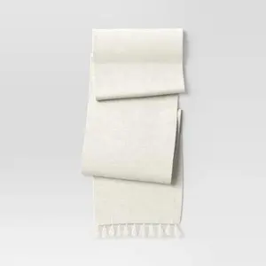 108"x14" Cotton Textured Table Runner - Threshold ™
