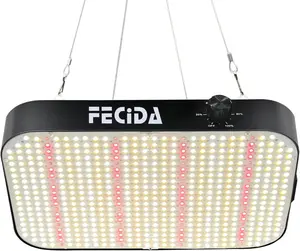 FECiDA LED Grow Light Full Spectrum 65 Watt High Output Dimmable for Indoor Plants with Daisy Chain Function & Built-in Fan Aluminum Construction