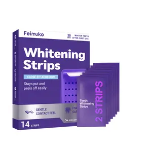Purple Teeth Whitening Strips - 7/21 Whitening Sessions - Safe for Enamel - Non Sensitive Teeth Whitening - Peroxide-Free