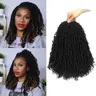 Youngther Yanky twist crochet hair 12 Inch 6Packs (40 Strands/Pack), Natural Black Pre-Twisted Fluffy Yankee Twist curly crochet hair for black women hair
