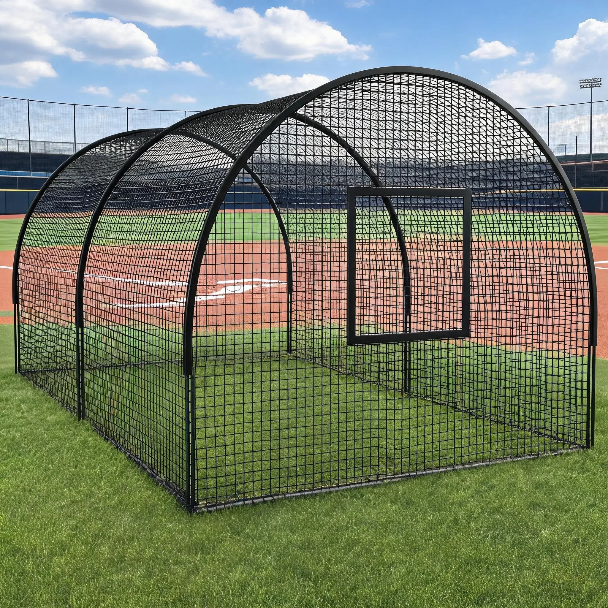 GAOMON 22 x 12 x 8 ft Baseball Batting Cage with Frame & Net, Training Equipment for Hitting, Pitching & Golf Practice in Backyard, Field, or Park
