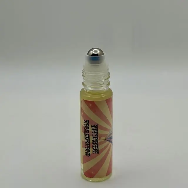 Carnival Dreams 10ml Almond-Caramel Scent Aroma Blend Roll-On Body Oil, Moisturizing Nourishing Skin-Friendly Roll On Oils, Travel-Size Beauty Bath & Personal Care Product, Moisturizing Body Oils