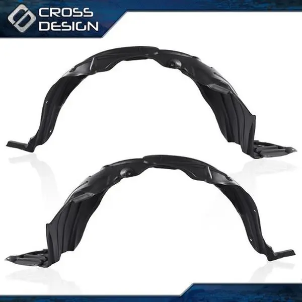 CROSSDESIGN Front Inner Fender Liner Splash Guard - 1 Pair for 2007-2012 Toyota Yaris, LH&RH Side Splash Shield, Cross Design