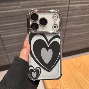 Fashion Love Phone Case TPU for iPhone17AIR 17PRO 16PRO 15PRO MAX  14 PLUS 13PRO 12 11PRO XS MAX X XR Samsung Galaxy S25 Ultra S24 S23 S22 Plus