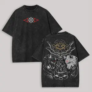 Jujutsu Kaisen Mahoraga Printed Unisex Washed T-Shirt