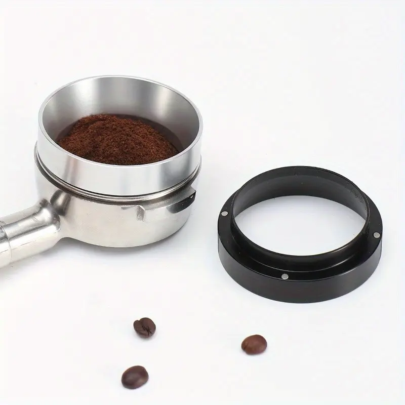 1pc Coffee powder holder anti fly powder magnetic suction ABS powder holder coffee cloth powder dispenser powder removal ring set Coffee Making Tool