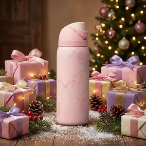 Owala New Holiday Tumbler Sugar Plum Fairy FreeSip 32oz Coquette Pink Insulated Leakproof Stainless Steel Water Cup Cute Aesthetic Gift for Her