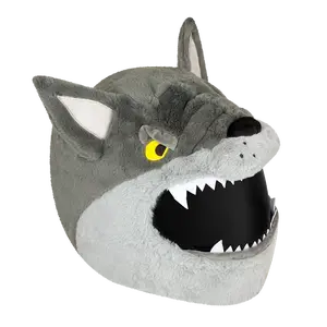 Wolf Motorcycle Helmet Cover - Unique Eye-Catching Design for Enhanced Visibility & Safety - Stretchy Material for Secure Fit - Machine Washable & Anti-Slip Lining - Perfect for Most Standard Helmets