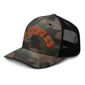RIVEMUG NX Upside Down Steelers Camo Trucker Hat Embroidered Curved Bill Low Crown Adjustable Cap for Men and Women