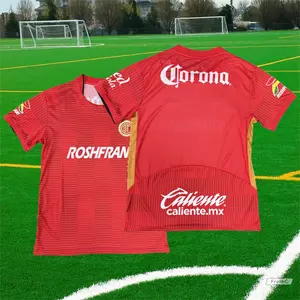 2526 Toluca Home Red Short Sleeve Soccer Jersey LIGA MX
