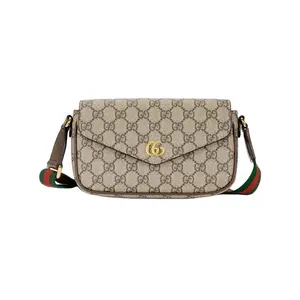 Gucci Ophidia Mini Crossbody Bag with Double G Logo and Canvas-Leather Blend for Women in Brown