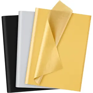 60 Sheets Black   Tissue Paper Metallic Tissue Paper Bulk for  Bags Wrapping Art Paper for DIY Graduation Birthday Wedding Christmas Party  Packing Decoration