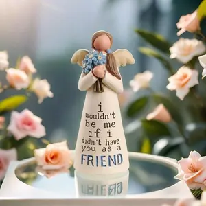 Resin Ornament, Friendship Gift, Desktop Decoration, Cute Collectible Figurines, Inspirational Art Decor for Home Office Desk, Gift for Friend