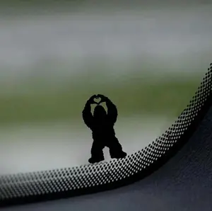 Tiny Bigfoot Heart Hands Vinyl Decal: Sasquatch Hidden Car Sticker,Car Rearview Mirror Stickers - Car Accessories