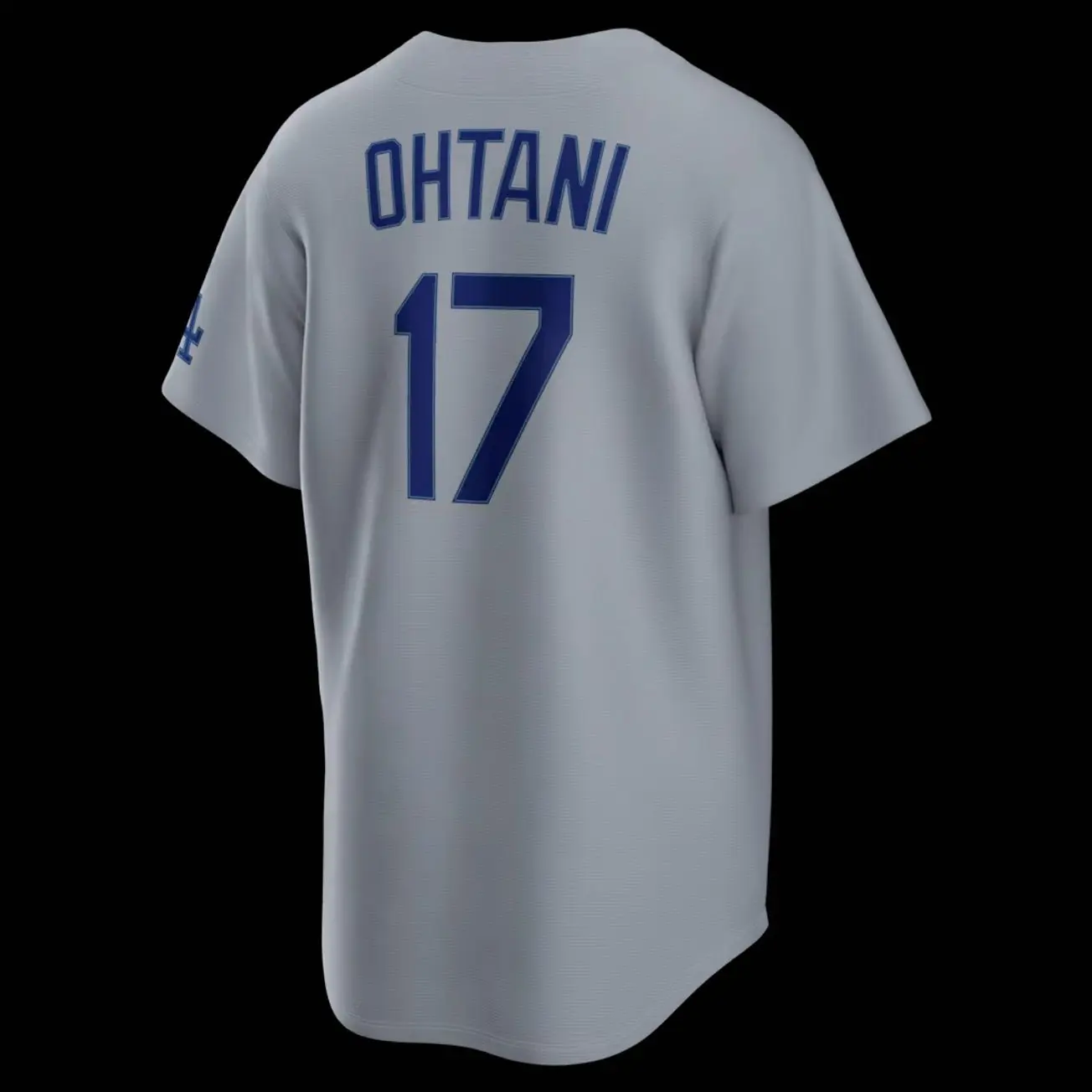 Men Baseball Jesey 17 Ohtani Los Angeles Road Stadium Jersey - Gray
