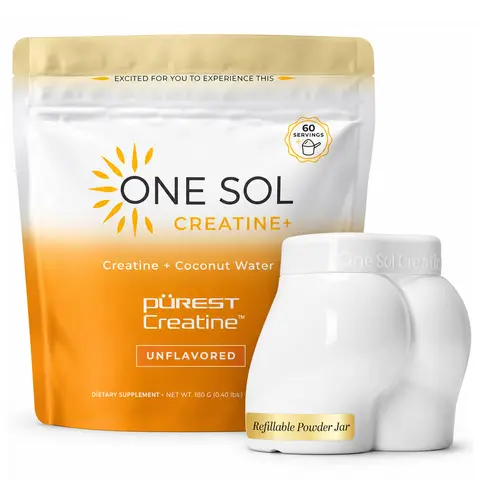 The Booty Bundle — One Sol Creatine+ with Refillable Booty Bottle | 60 Servings