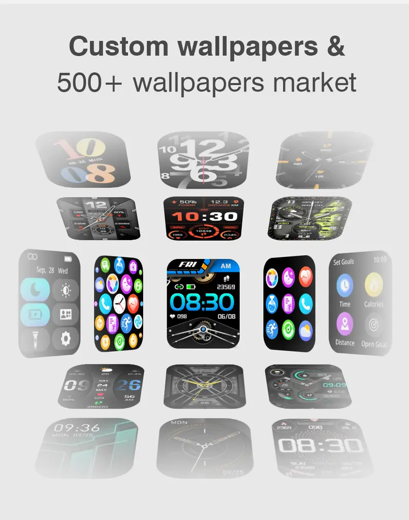 Aolon Silicone Smart Watch - Business Style Wearable Device, 2.01" HD Curved Touchscreen Smartwatch, Bluetooth Calling, AI Voice Assistant, IP68 Waterproof, 100+ Sports Tracking Modes, Health & Fitness Tracker, Android & iOS Compatible, Father's Day Gift