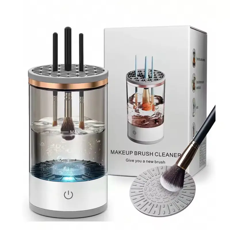 Automatic Cosmetic Makeup Brush Cleaner - USB-Powered Fast Cleansing Tool with 1-Button Operation, Beauty & Personal Care Makeup Accessory