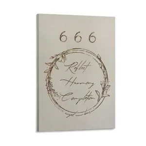 Angel Number 666 Reflect Canvas Poster Canvas Poster Bedroom Decor Sports Landscape Office Room Decor Gift Frames Ornaments Wall Artistic
