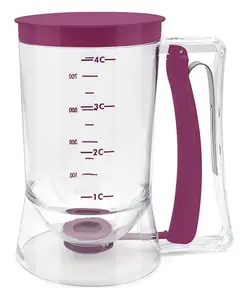 Pancake Cupcake Batter Dispenser, Bakeware Maker with Measuring Label, Perfect Baking Tool for Cupcakes, Waffles, Muffin Mix, Cake or Any Baked Goods