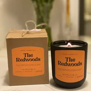 100% Virgin Coconut wax blended candle - Redwoods
