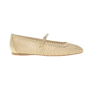 Dolce Vita Womens Reyes Perforated Mary Jane Ballet Flats Casual - Beige
