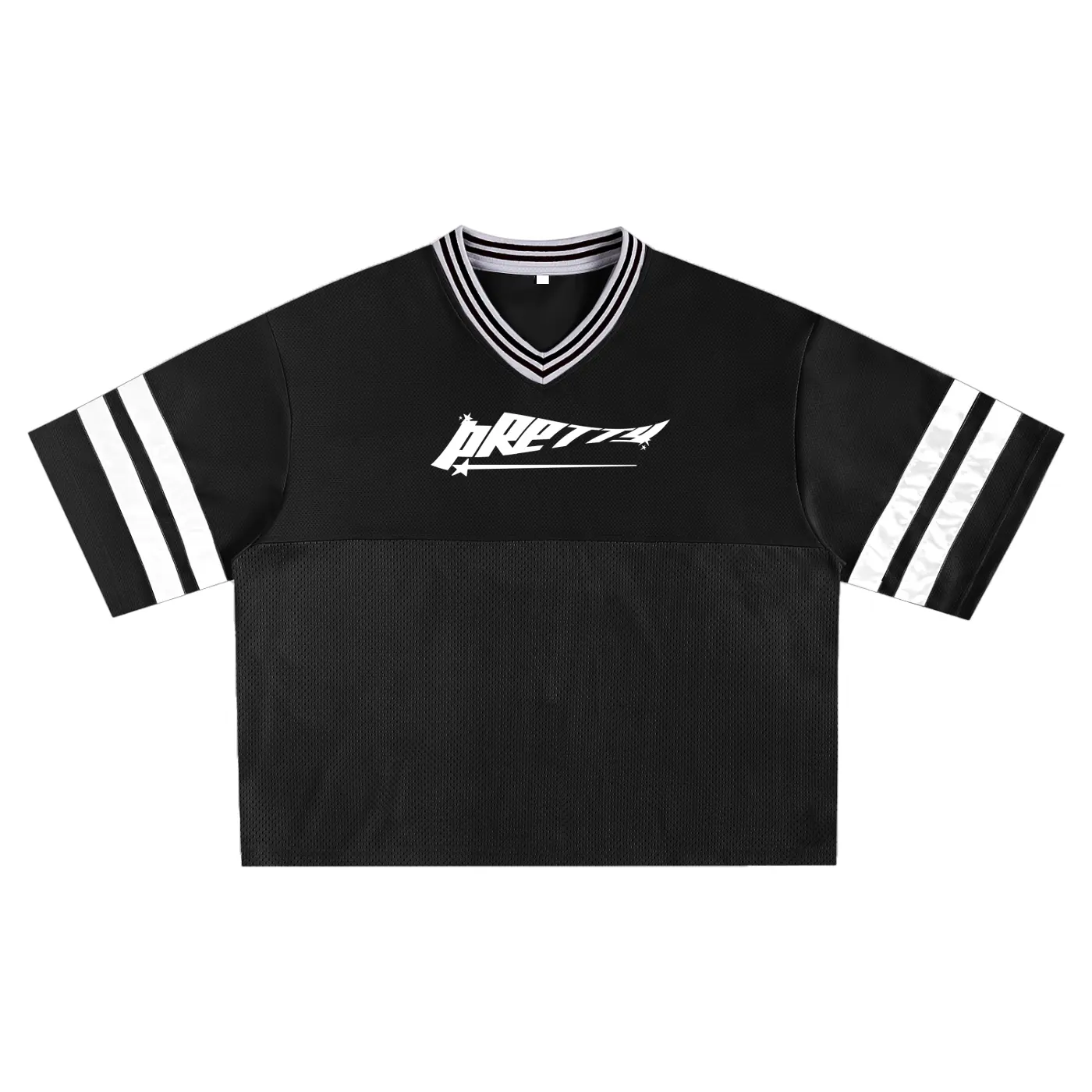 Taped Mesh Boxy T-shirt