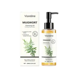 Viareline Mugwormwood Makeup Remover Oil Gentle Skin-Friendly Refreshing Not Tight Not Residual Hydrating Moisturizing Facial Cleanser