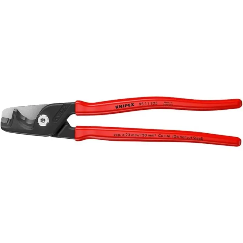 Knipex 3026446 9 in. Red Cable Shears, Heavy-Duty Cutter for Wire Cutting, Professional Wire Cutters, Cutter Wire Cutters