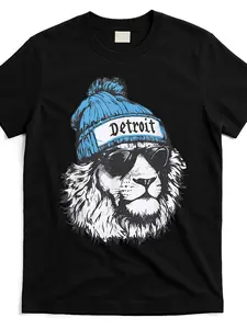 Detroit Fans' Apparel T [Stylish Design] Urban Trendy Women's T-Shirt Comfortable Cotton Round Neck Short Sleeves Unisex Design and Sleeves Men's T-Shirts