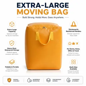 Extra-large Capacity Thickened Moving Bag with Reinforced Handles—heavy-duty Waterproof Storage and Organizing Bag, Foldable and Portable Design. Suitable for College Dorms, Homes, Offices, and Travel Scenarios. An Ideal Gift for Students