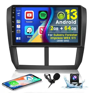 Android Radio for【Subaru Forester Impreza WRX STI 2008 - 2012】Car Radio with Wireless Carplay/Android Auto, 9 Inch Android 13 Touch Screen Car Stereo