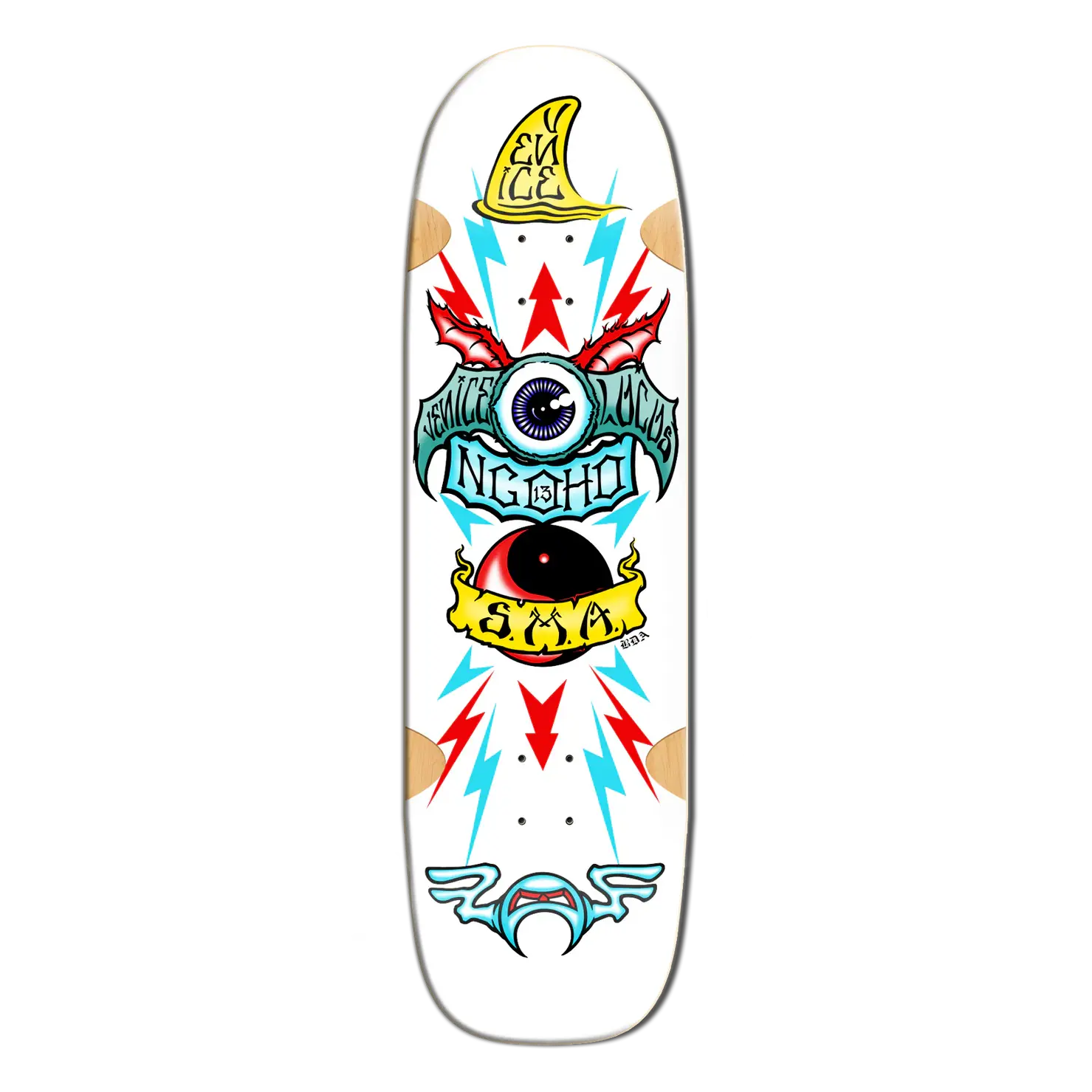 Old School SMA Wes Humpston PAT NGOHO Series Skateboard Deck (White Formica)