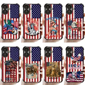 4th of July Patriotic USA Flag Eagle Shockproof Protective Slim Reinforced Corner Phone Case For iPhone 17/16/15/14/13/12 Pro Max Plus #YJYGSJDDLR1