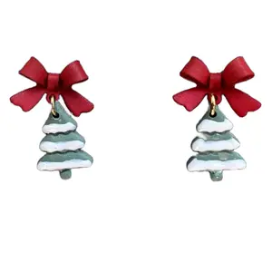 Handmade Polymer Clay Christmas Earrings