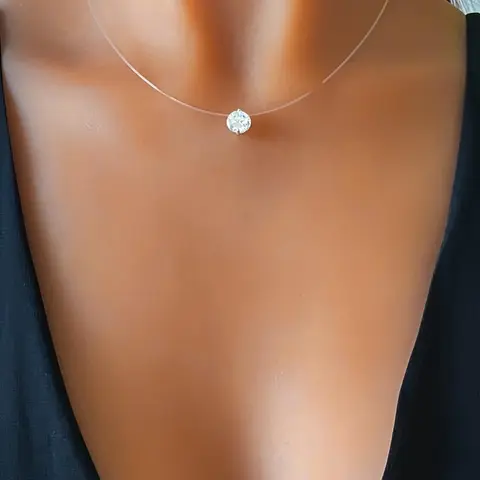 Fashionable CZ Pendant Necklace for Women, Cubic Zirconia Gemstone Necklace, Simple & Elegant Daily Wear, Versatile Everyday Jewelry, Chic Stylish Accessory, Jewelry Gifts