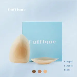 Puffique Sticky Triangles Seamless Coverage Nipple Covers Non-Toxic Silicone Medical-Grade Adhesive Adhesive-Free Protection Centers Reusable for 15 Wears Womenswear Bra designed for deep vee's Low Cut Tops