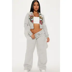 Ed Hardy Tiger Pant Set - Heather Grey 4
