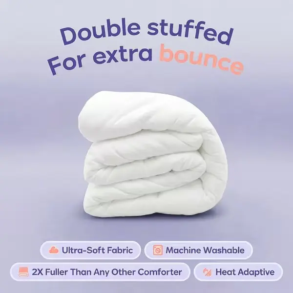 1pc Ultra Soft All-Season Quilt, Fluffy Skin-Friendly Fiber Fill Comforter for Bedroom, Hotel and Dorm, Twin, Queen and King Sizes