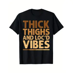 Casual Oversized Thick Thighs and Loc Styled Graphic Tee for Women